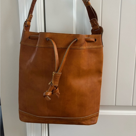 Vintage 1970s Frye Campus Vintage Sunrise Drawstring Bag. - Picture 2 of 6